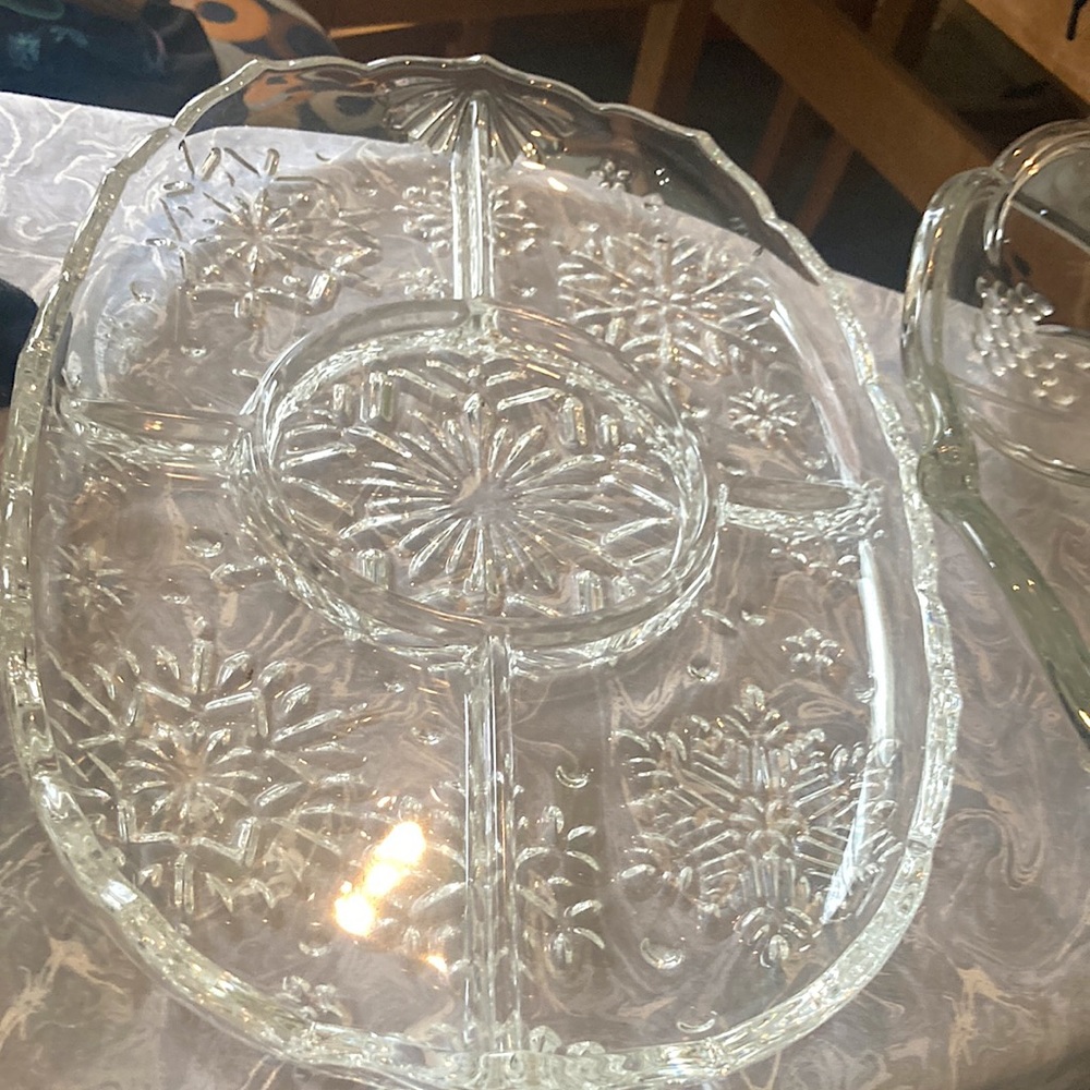 Glass serving tray